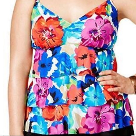 Swim Solutions Other - Swim Solutions Woman Floral Tankini Top